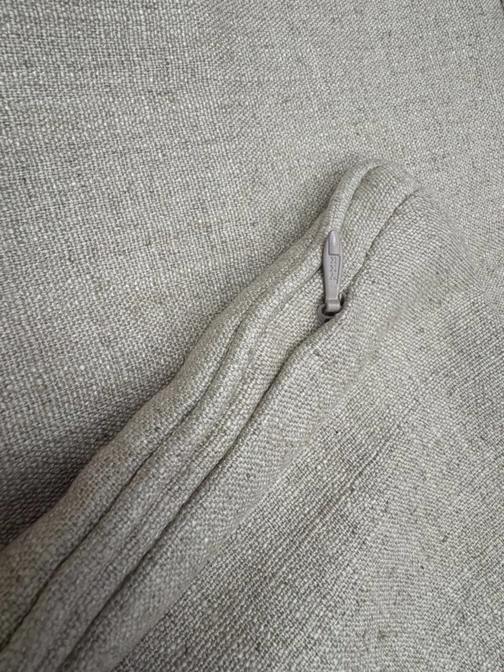 RH Restoration Hardware Custom Italian Pietro Solid Piped Lumbar Pillow Cover